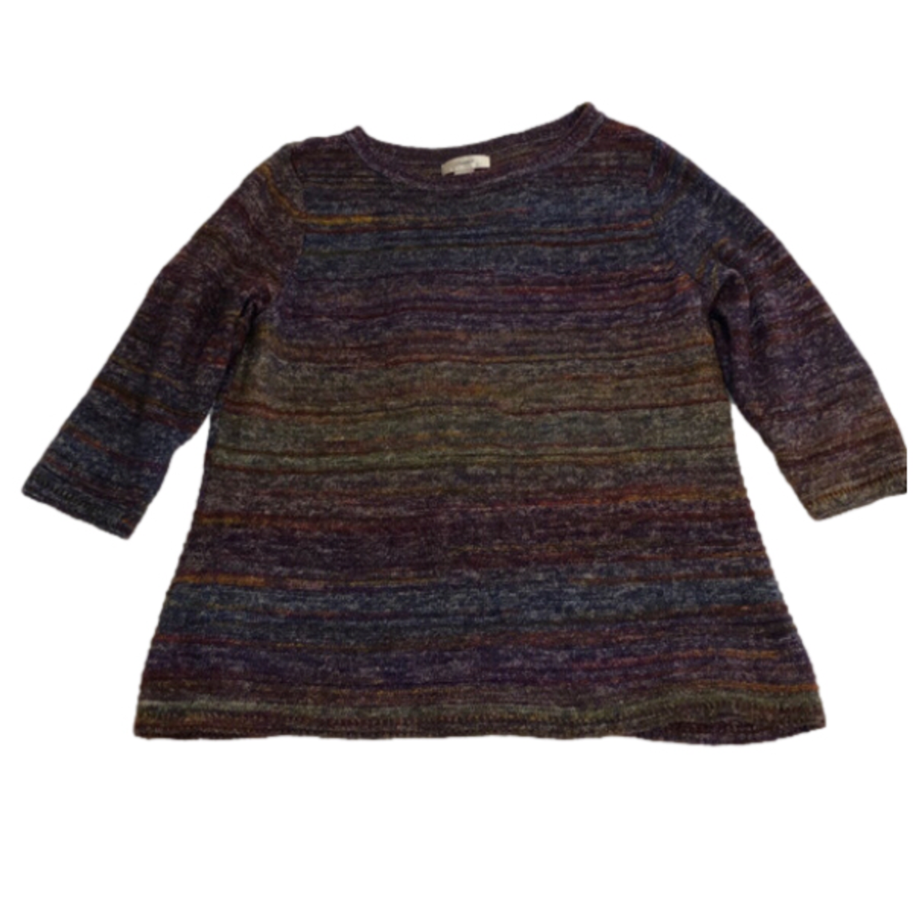 CJ Banks Crew Neck Womens Sweater size with 3/4 length sleeves 1X